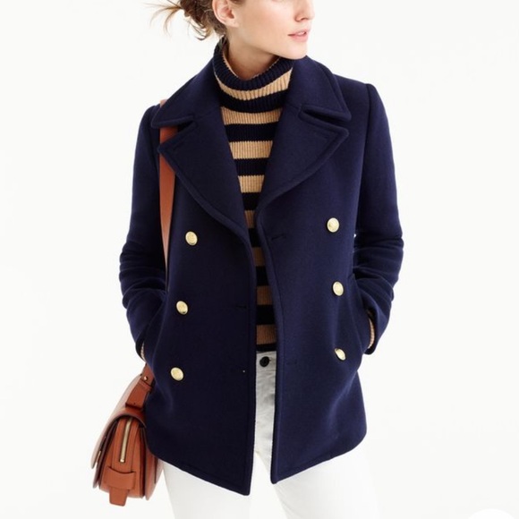 J. Crew Jackets & Blazers - J.Crew Majesty Peacoat | Nello Gori Stadium Cloth | Size 2 | Navy